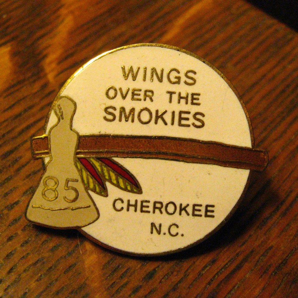 Wings Over Smokies 1985 Motorcycle Rally Pin